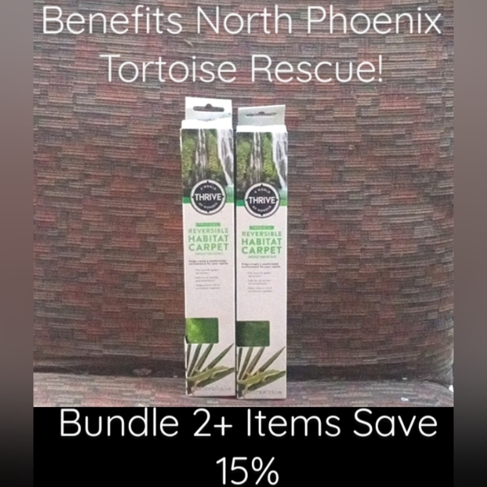 New! THRIVE Two 10 Gallon Terrarium Reversible Habitat Carpet Substrate.